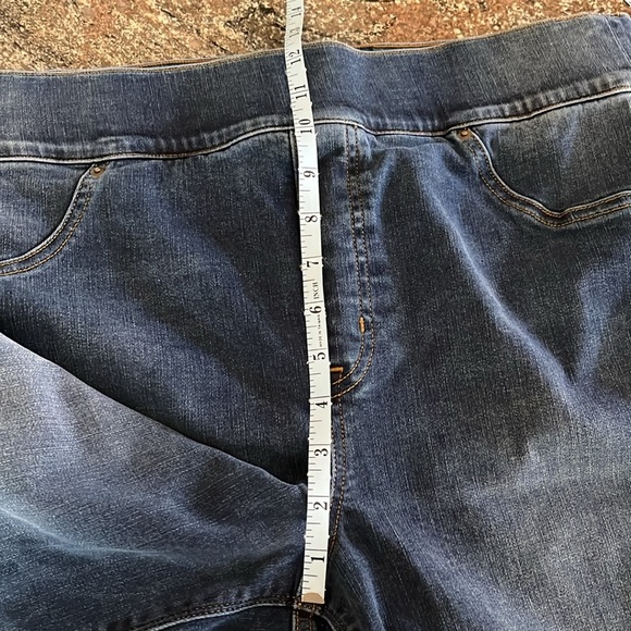 Spanx Distressed Ankle Jeans High Waist Blue Size 1X Skinny Jean Jegging - Picture 8 of 10